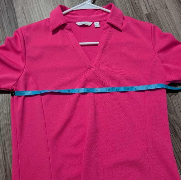 Lady Hagen Small Hot Pink Golf/Tennis Short Sleeve Polo, Business Casual - Picture 4 of 4